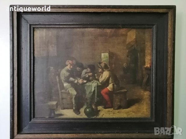 Стара Барокова Картина Adriaen Brouwer 1635 г.
