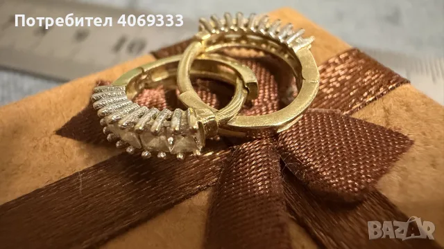 Златни обеци 1.61гр 14 карата, снимка 13 - Обеци - 54480602