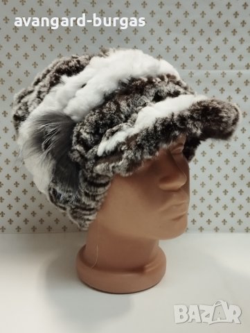 avangard-burgas Чинчила, дамска естествена шапка - 99 avangard-burgas , снимка 2 - Шапки - 44265479