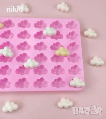 36 3D малки облак облаци облачета силиконов молд форма фондан шоколад гипс бонбони желирани декор, снимка 2 - Форми - 47748939