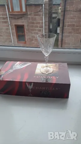 Chantilly,France 24% оловен кристал чаши за вино, снимка 2 - Чаши - 47317395