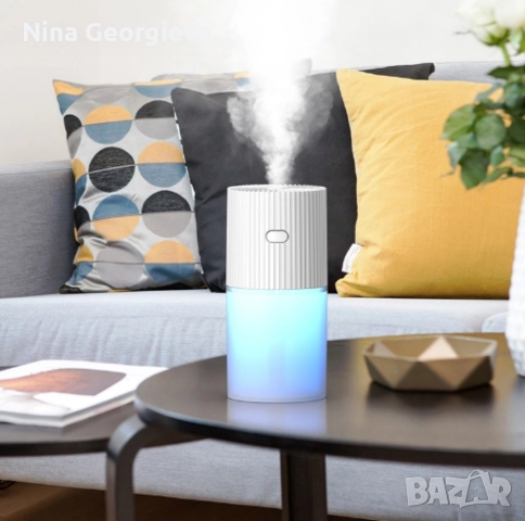 Светещ овлажнител за въздух, арома дифузeр за дом, офис и автомобил, снимка 3 - Декорация за дома - 52903343