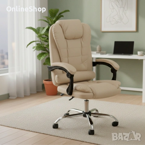 Ергономичен офис стол , Черен/Бял, снимка 12 - Столове - 53453176