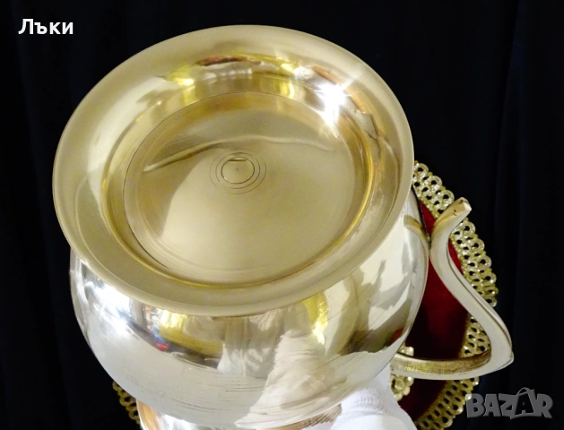 Бронзова кана за вино 3л.,730 гр.,перфектна. , снимка 7 - Антикварни и старинни предмети - 52406164