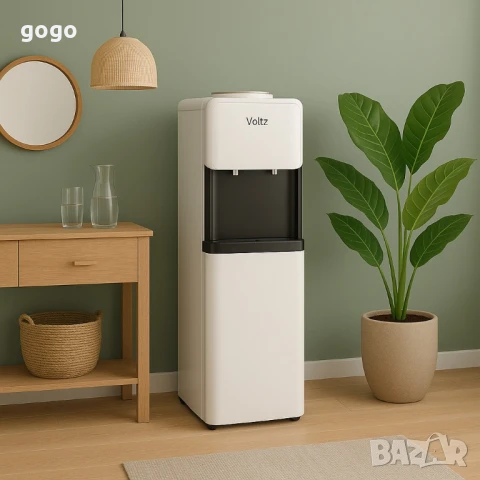 Диспенсър за вода Voltz , 85-420W\10°-90°С, с компресорно охлаждане, Бял, снимка 5 - Други стоки за дома - 49977339