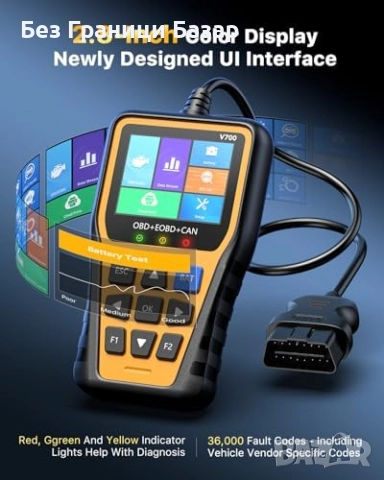 Нов OBD2 диагностичен скенер с тестер на батерия и облачни отчети кола, снимка 8 - Друга електроника - 52775276