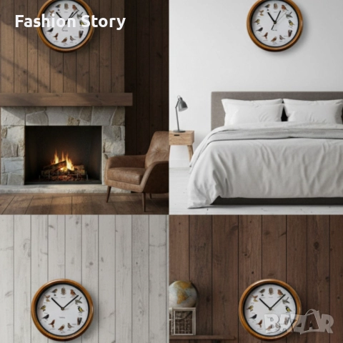 Стенен часовник с автентични птичи песни – природа във всеки час, снимка 7 - Стенни часовници - 51912804