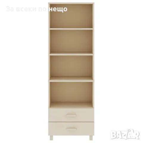 Висок шкаф, меденокафяв, 60x35x180 см, борово дърво масив, снимка 6 - Шкафове - 48924888