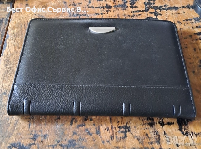 папка луксозна за документи кожена черна Марксман Marksman размер А5, снимка 3 - Ученически пособия, канцеларски материали - 52325929