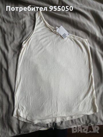 Топ с една презрамка на HM цвят екрю, снимка 1