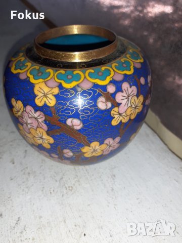 Красива стара колекционерска ваза Клоазоне, снимка 1 - Антикварни и старинни предмети - 34348675