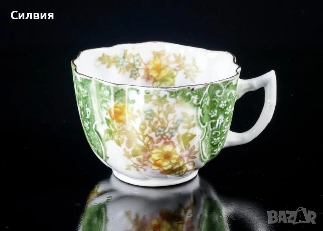 Чаша с чинийки, снимка 3 - Антикварни и старинни предмети - 53298565