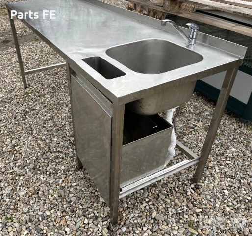 Професионална работна маса с мивка единична и отвор за отпадъци profesionalna rabotna masa s mivka, снимка 2 - Обзавеждане на кухня - 53563337