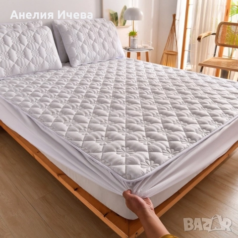 Капитониран чаршаф от нетъкана материя / Вариант 7: 0,9 х 2,00 см.+ 2 калъфки за възглавници, снимка 4 - Спално бельо - 52030822