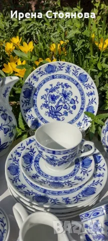 Двойни и тройни сетове, чайник, захарница  Zwiebelmuster, Winterling 1950 г. , снимка 10 - Сервизи - 47320479