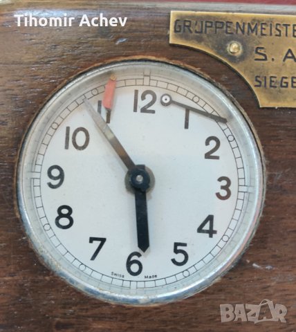 Шахматен швейцарски часовник стар, снимка 2 - Антикварни и старинни предмети - 39114315