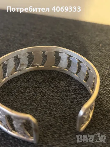 Твърда сребърна гривна 33.36гр, снимка 3 - Гривни - 49876572