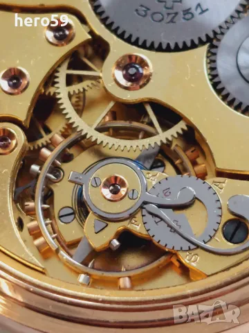 Златен 18к джобен часовник Зенит(Zenith) отлично състояние 42 гр. в 18 карата, снимка 11 - Антикварни и старинни предмети - 48271598