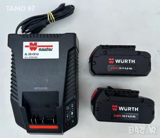 Wurth H 18-MA Compact & Wurth BS 18-A Compact - Безчетков перфоратор и винтоверт 2x18V 4.0Ah, снимка 10 - Перфоратори - 53766764