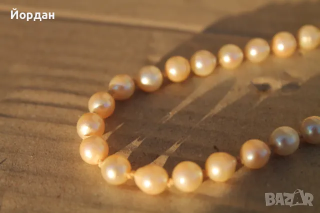 Огърлица с естествени перли и сребърна закопчалка, снимка 2 - Колиета, медальони, синджири - 48882666