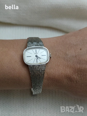 Сребърен елегантен механичен дамски часовник Medalia 17 камъка,проба сребро 835 , снимка 7 - Антикварни и старинни предмети - 53148321