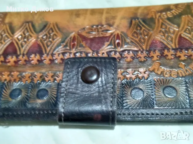 Портфейл портмоне естествена кожа нов марков от Аржентина 175х98мм, снимка 3 - Портфейли, портмонета - 49548914