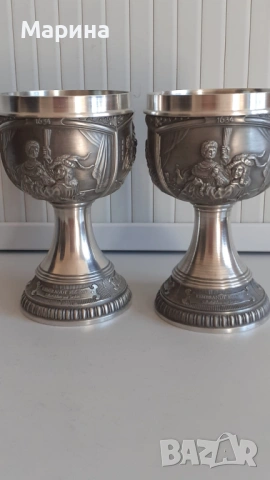 Комплект за вино "Рембрант" от калай Antik*Vintage #117, снимка 9 - Антикварни и старинни предмети - 53094668