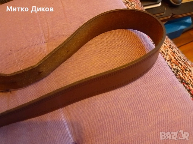 Колан естествена кожа дълъг отличен широк 3 см и дълъг 127 см, снимка 3 - Колани - 53498804