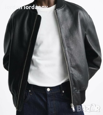 МЪЖКО КОЖЕНО ЯКЕ БОМБЪР ОТ БИВОЛСКА КОЖА 