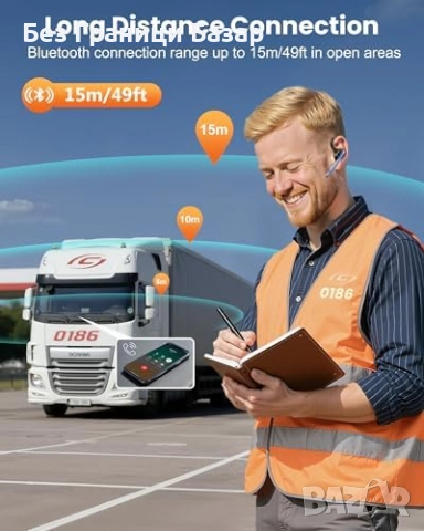 Нова Безжична Bluetooth слушалка с шумопотискане и 72 часа време за разговор шофиране, снимка 5 - Bluetooth слушалки - 52080946