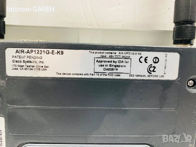 Cisco AIR-AP1231G-E- K9 2.4GHz безжична точка за достъп, без захранване, 54 Mbps, снимка 4 - Рутери - 50985123