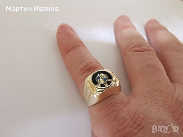Златен мъжки пръстен BMW за кутре , снимка 11 - Пръстени - 35823519
