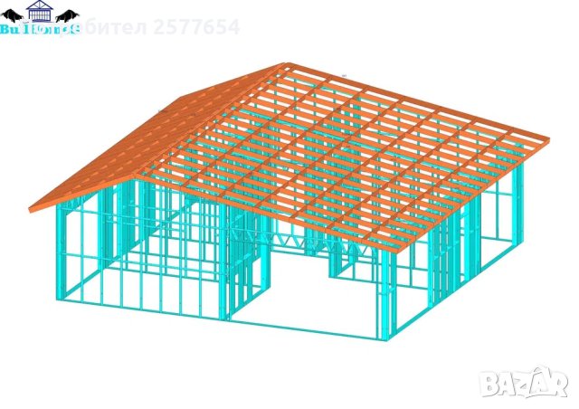 Къща,Преместваема къща,Сглобяеми къщи,Модулни,Жилищни-80,73м², снимка 3 - Строителни материали - 44197058