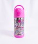 Детска бутилка за вода FUNTAINER,350ml, автоматична капачка, Нова, розов, снимка 1