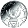 Сребро 1 oz Див живот - Акула - 2026 Конго, снимка 2
