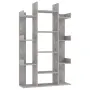 vidaXL Шкаф библиотека, бетонно сив, 86x25,5x140 см, инженерно дърво, снимка 1