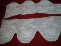 Бяло дантелено перде плетено на   една кука от бабината ракла, снимка 3