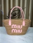 Miu Miu Дамска Плетена Плажна Чанта Миу Миу - Налични Различни Цветове Код E567, снимка 15
