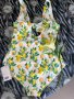 Нов цял бързосъхнещ бански костюм етикет хигиенна лепенка принт лимони лимон wow 😮 , снимка 15