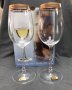 Сет от две чаши за вино от 440 мл - кристалекс със златен кант, снимка 1 - Чаши - 44240800