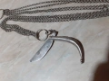 Страхотен голям османски сребърен кюстек с джобно ножче, снимка 5
