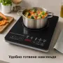 Преносим индукционен котлон 2000W, 5 режима, сензорно управление, LED дисплей и таймер, снимка 4