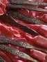 Старинни ПОСРЕБРЕНИ БРОНЗОВИ Богато Орнаментирани РЕТРО ЛЪЖИЦИ комплект 12 бр. в ЛУКС КУТИЯ А1058, снимка 8
