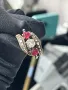 💎 Великолепен античен златен пръстен „Трилогия“ с диаманти и рубини (19-ти век) 💎, снимка 18