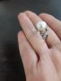 Руски много класен сребърен пръстен естествена перла, снимка 1