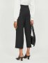 GIVENCHY Black Contrasting Band Cropped Straight High-Rise Wool Дамски Панталони size 42, снимка 6