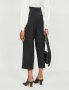 GIVENCHY Black Contrasting Band Cropped Straight High-Rise Wool Дамски Панталони size 42, снимка 6
