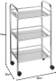 Axentia Patira 3-етажна Метална Количка с Колелца за Сервиране – Кухненска и Баня, 40×32×74 см!, снимка 3