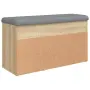 vidaXL Пейка за обувки, сонома дъб, 82x32x45,5 см, инженерно дърво, снимка 8
