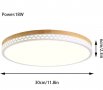 LIWENGZ Дървена LED таванна светлина, снимка 3